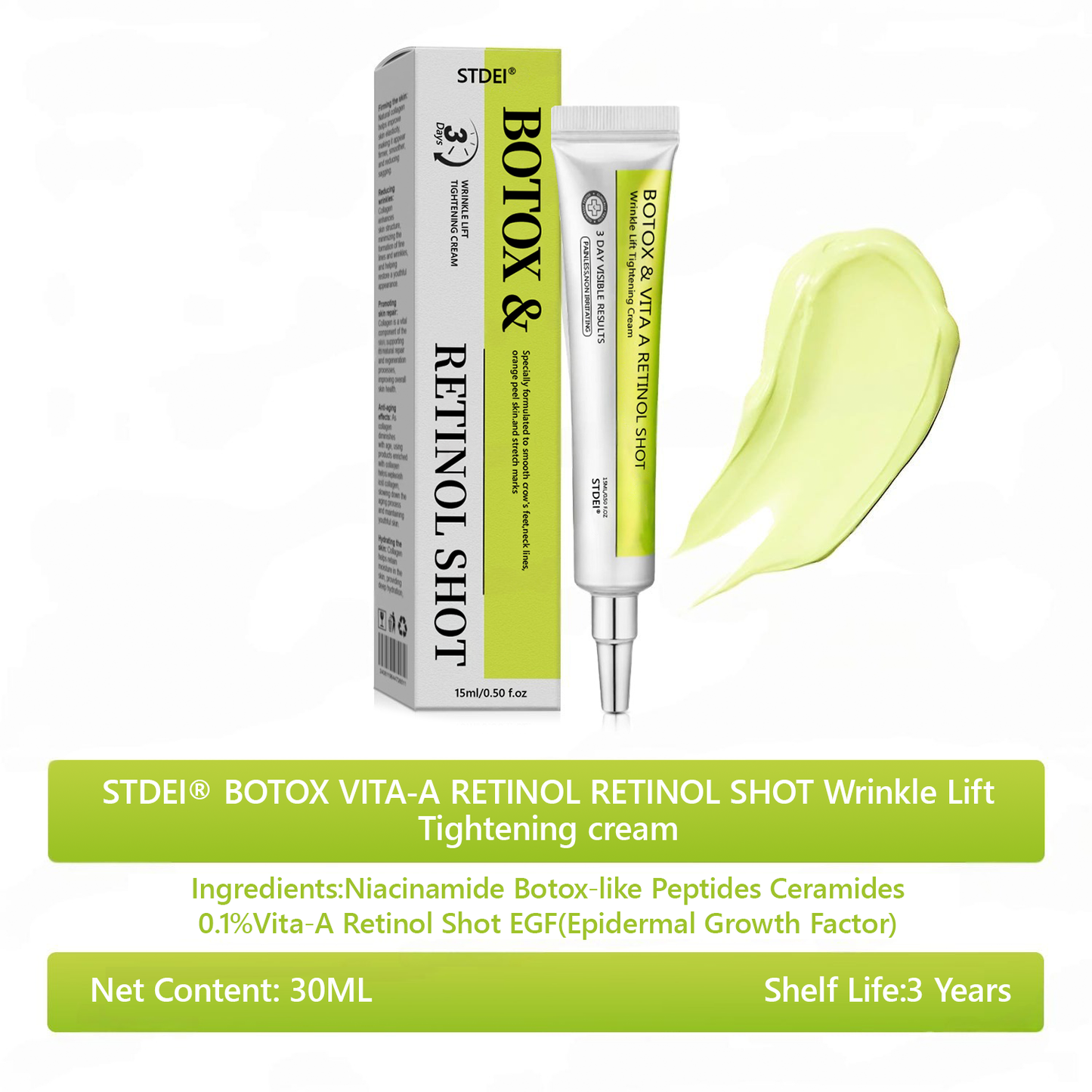 𝑶𝒇𝒇𝒊𝒄𝒊𝒂𝒍 𝑺𝒕𝒐𝒓𝒆💖 |Regain youthful skin nown 💫STDEI® BOTOX & VITA A RETINOL SHOT Wrinkle Lift Tightening Cream