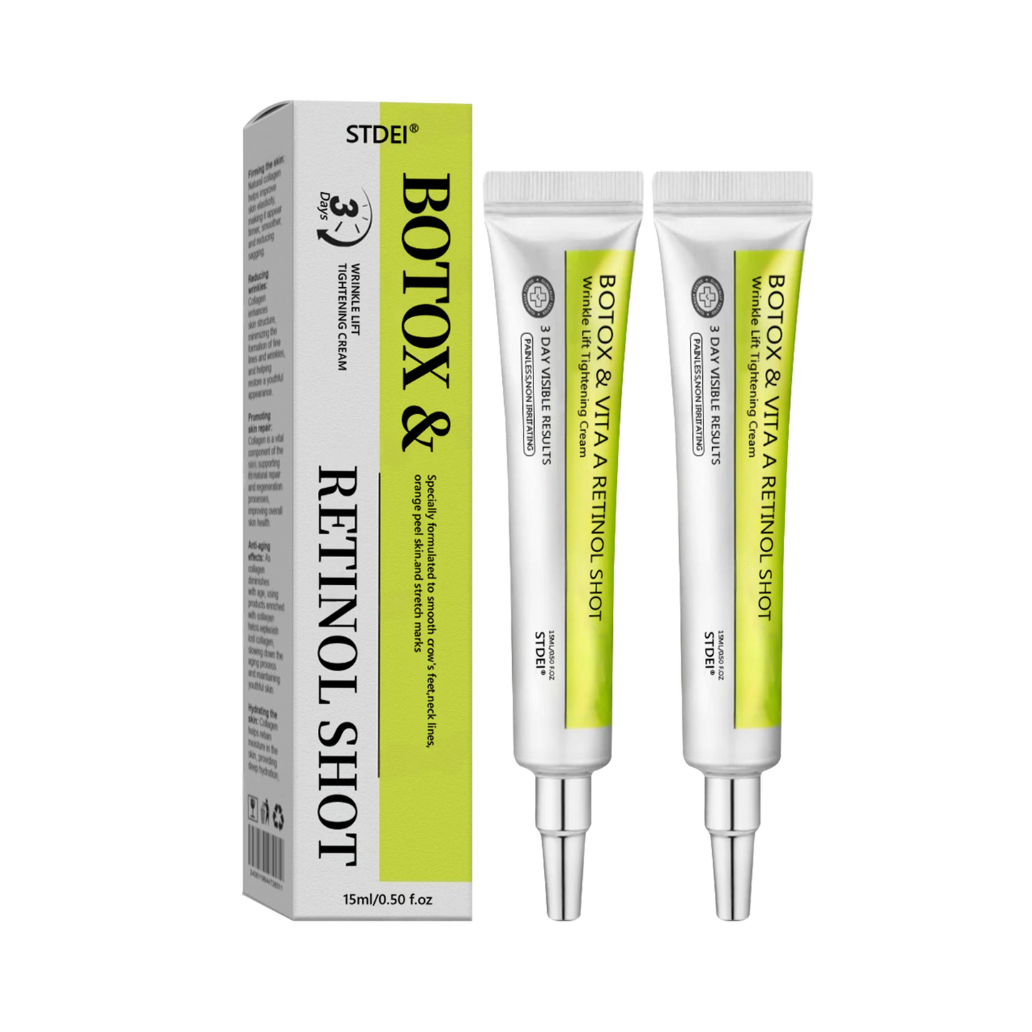 𝑶𝒇𝒇𝒊𝒄𝒊𝒂𝒍 𝑺𝒕𝒐𝒓𝒆💖 |Regain youthful skin nown 💫STDEI® BOTOX & VITA A RETINOL SHOT Wrinkle Lift Tightening Cream