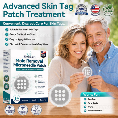 𝐄𝐦𝐞𝐦𝐚𝐱®𝟐-𝐢𝐧-𝟏 𝐌𝐢𝐜𝐫𝐨𝐧𝐞𝐞𝐝𝐥𝐞 & 𝐇𝐲𝐝𝐫𝐨𝐜𝐨𝐥𝐥𝐨𝐢𝐝 𝐌𝐨𝐥𝐞 𝐑𝐞𝐦𝐨𝐯𝐚𝐥 𝐏𝐚𝐭𝐜𝐡(Zero Pain, Zero 𝐒𝐜𝐚𝒓𝒔 patch)💪